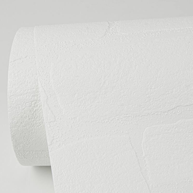 Brewster Pieter White Stone Paintable Wallpaper - 396in x 20.9in x 0.025in