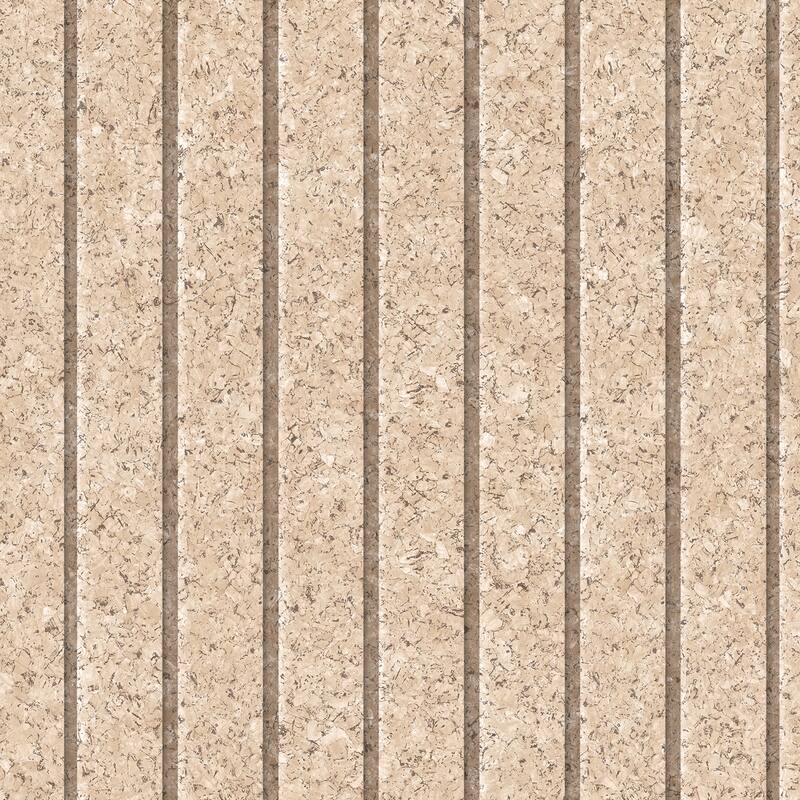 Veer Decor Corkboard Stripe Wallpaper - Tan