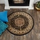 preview thumbnail 14 of 41, Nourison Delano Traditional Persian Medallion Border Area Rug 3'4" Round - Black - Runner/Round