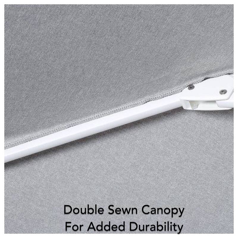 Margutta 10 ft. x 13 ft. Rectangle Aluminum Cantilever Tilt Outdoor Parasol Patio Umbrella with Granite Base in Mouse Gray