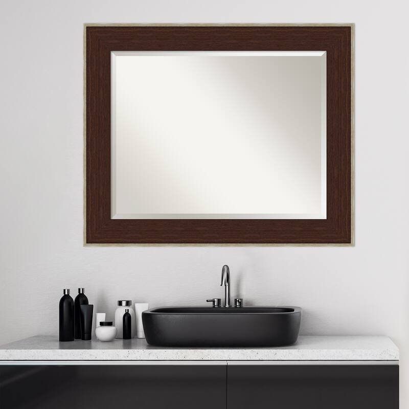 Beveled Bathroom Wall Mirror - William Frame