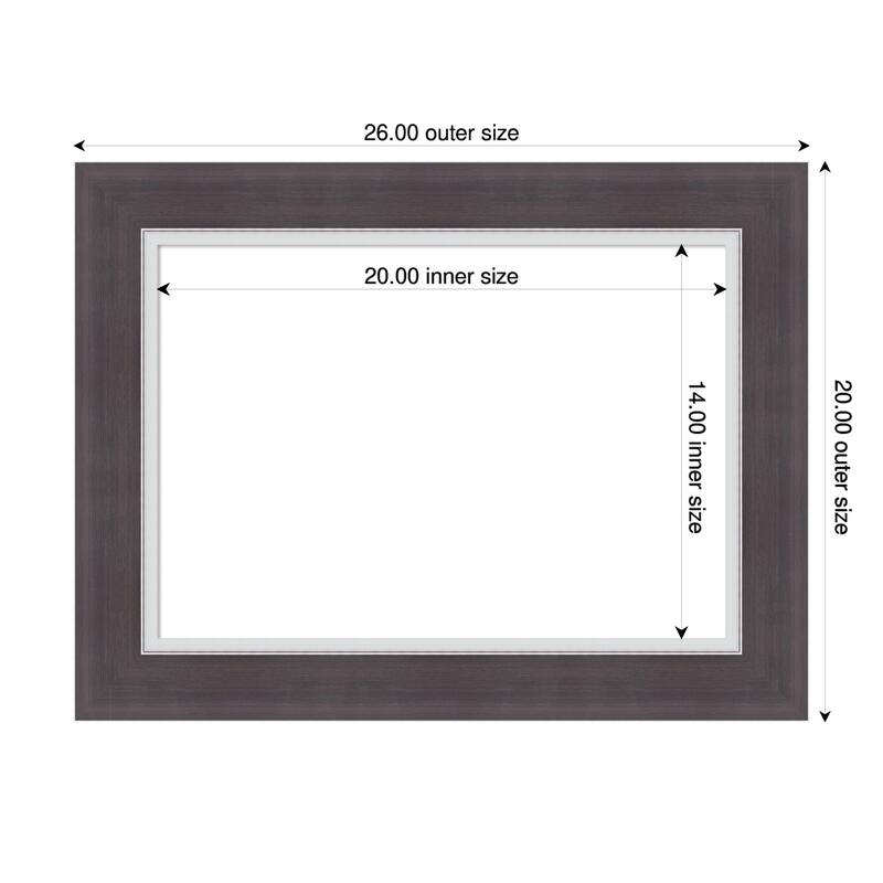 Ellie Framed Dry Erase Magnetic Board - 26 x 20 in - Ellie Brown Silver