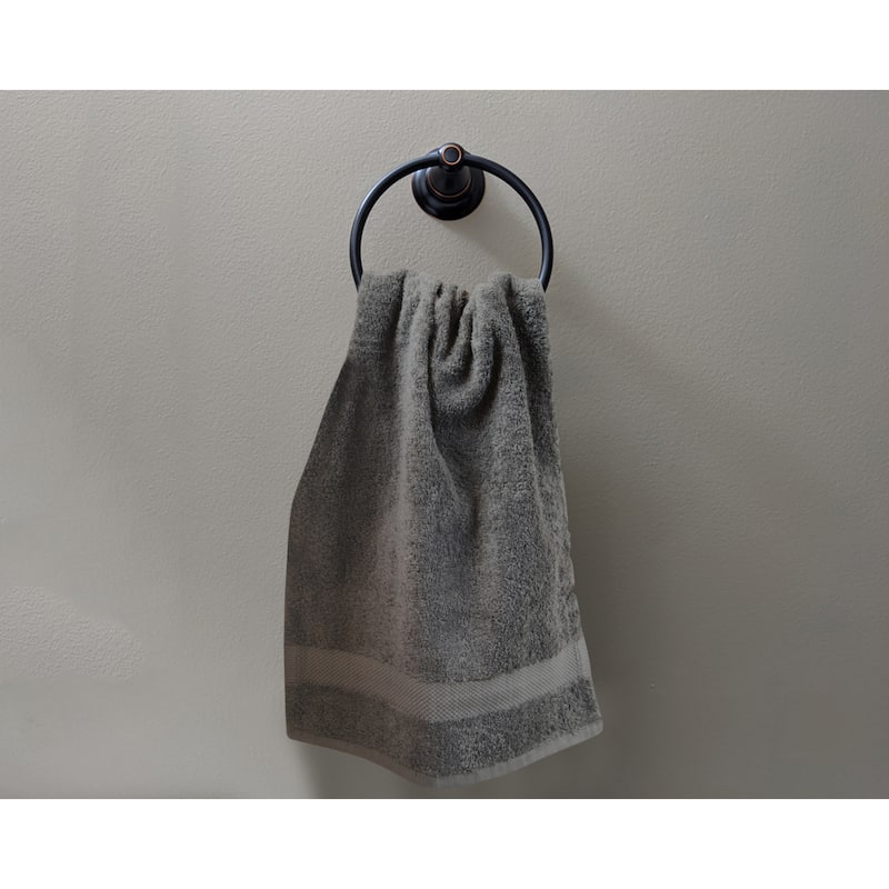Delara Organic Cotton Feather Touch Hand Towel, Quick Dry, 650 GSM , Pack of 4, 20"X30"