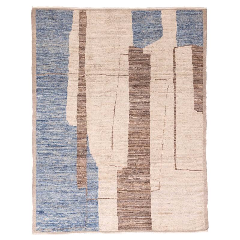 ECARPETGALLERY Hand-knotted Pak Finest Marrakesh Beige Wool Rug - 8'1 x 10'2