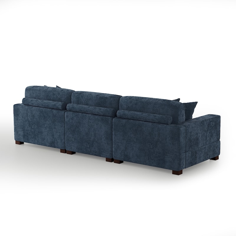 Oversized Modern Chenille Modular Sectional Sofa with Chaise