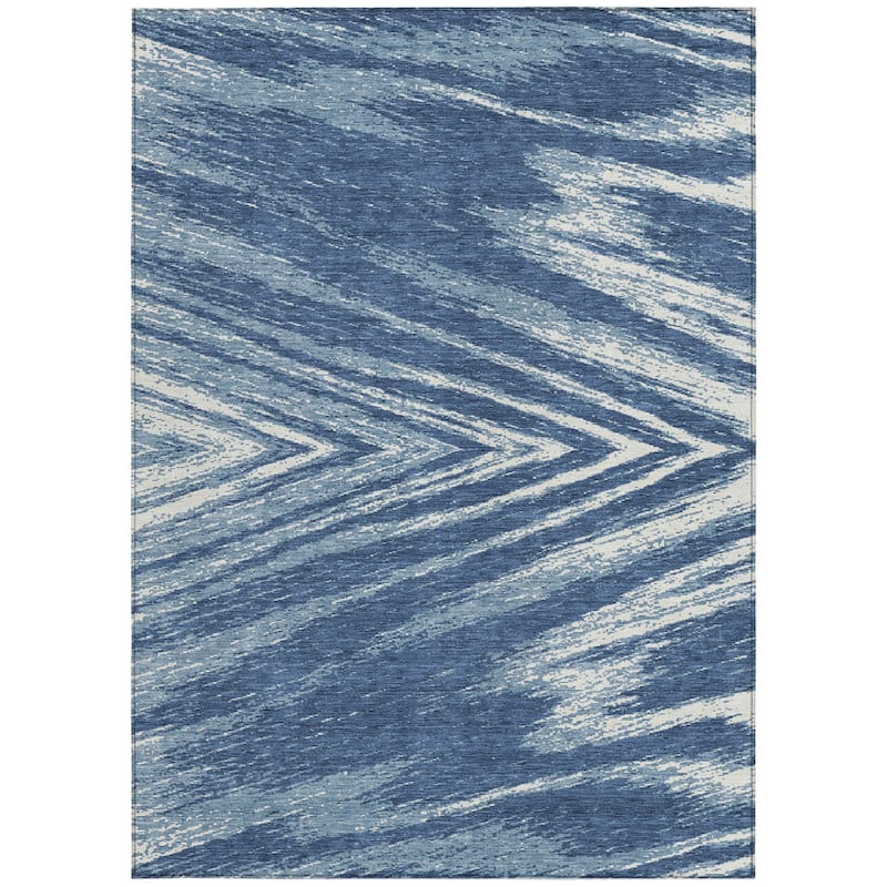 HomeRoots Abstract Transitional Rectangle Outdoor Rug