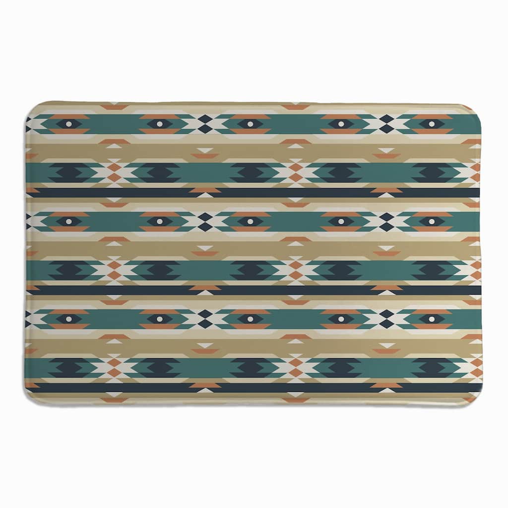 Laural Home Mesa Teal Green Memory Foam Rug