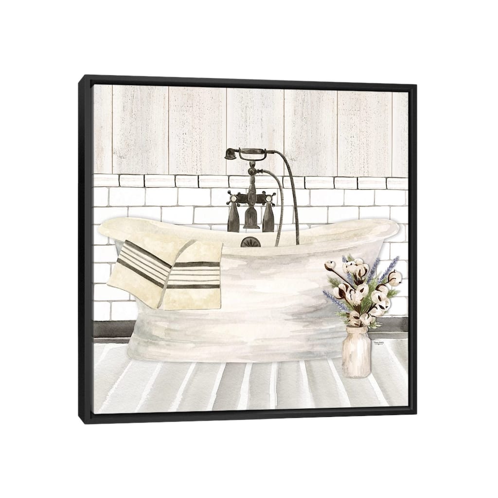 iCanvas "Farmhouse Bath I Tub" by Tara Reed Framed Canvas Print