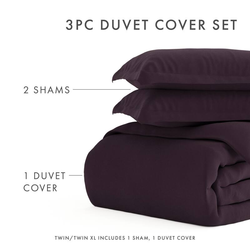 Soft Essentials Oversized 3-piece Microfiber Duvet Cover Set