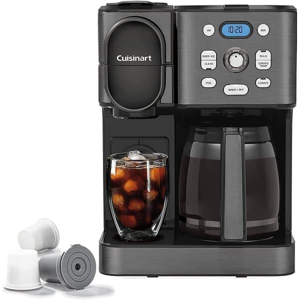 Cuisinart Coffee Maker, 12-Cup Glass Carafe, Single Server Brewer, Black Stainless  Steel, SS-16BKSJAD - Bed Bath & Beyond - 42342765