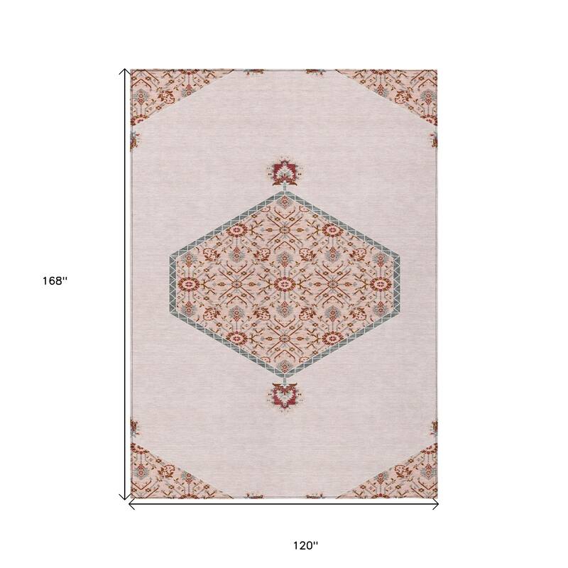 HomeRoots Oriental Traditional Rectangle Outdoor Rug