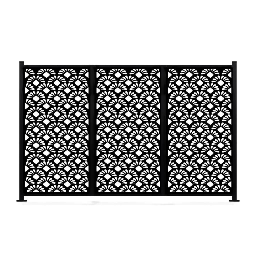 HighlanderHome Freestanding Modular Metal Privacy Screen, 4FtX 6Ft