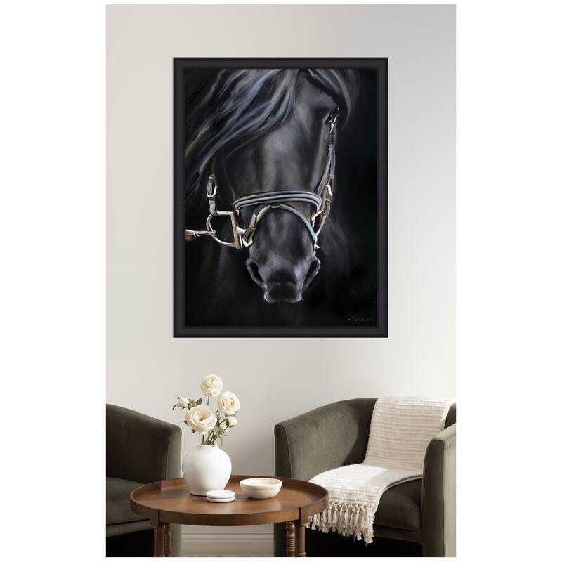 Kate and Laurel Ebony Splendor by Mary Sparrow Framed Wall Art Print