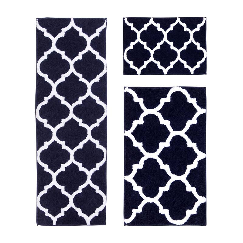 Better Trends Marrakesh Reversible 100% Polyester Tufted Bathroom Rugs – Ultra Soft, Water Absorbent, Machine Washable Bath Mats