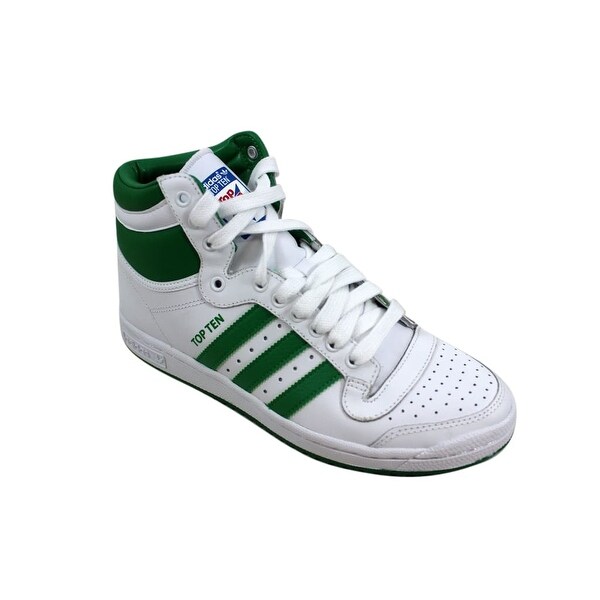 green and white top ten adidas