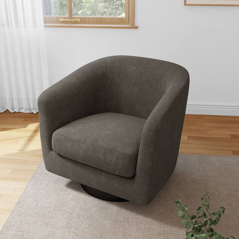 UIXE 31" W Swivel Round Barrel Chair Accent Chairs