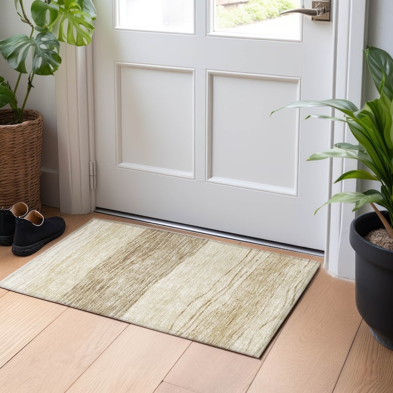 Premium Washable Super Soft Modern Ombre Mayfield Rug - Beige - 1' 8" x 2' 6" - Rectangle