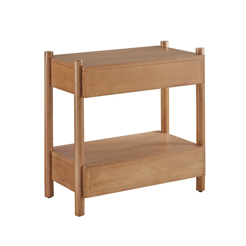 Bower Home 2-Drawer Wood End Table Nightstand