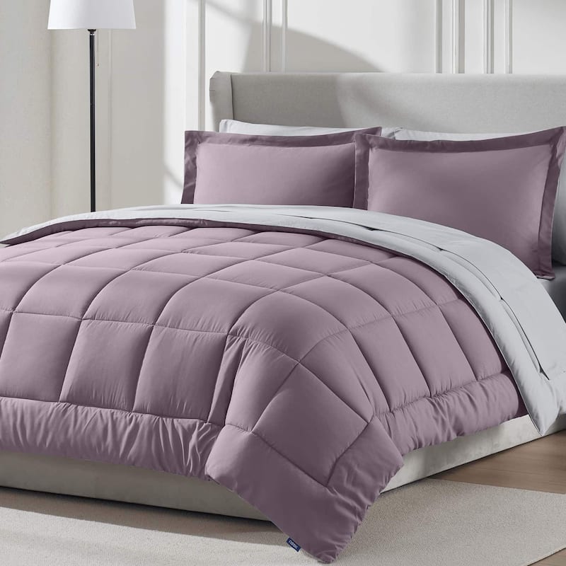 Emperyan Reversible Comforter Set Bed in a Bag with Down Alternative Pillow