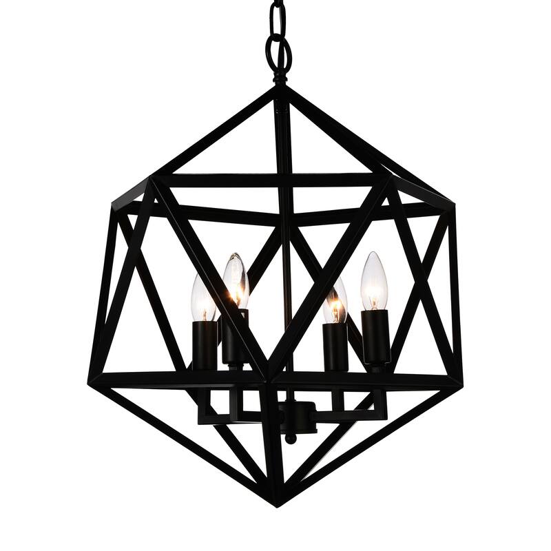Amazon 4 Light Up Pendant With Black Finish