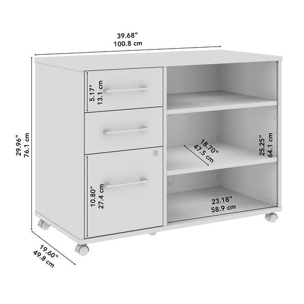 Hustle Office Storage Cabinet with Wheels by Bush Business Furniture