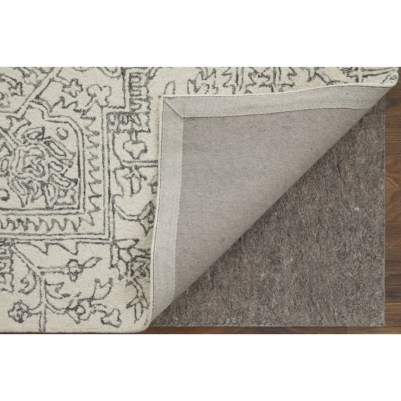 Grand Bazaar Natal Hand Tufted Medallion Transitional Area Rug