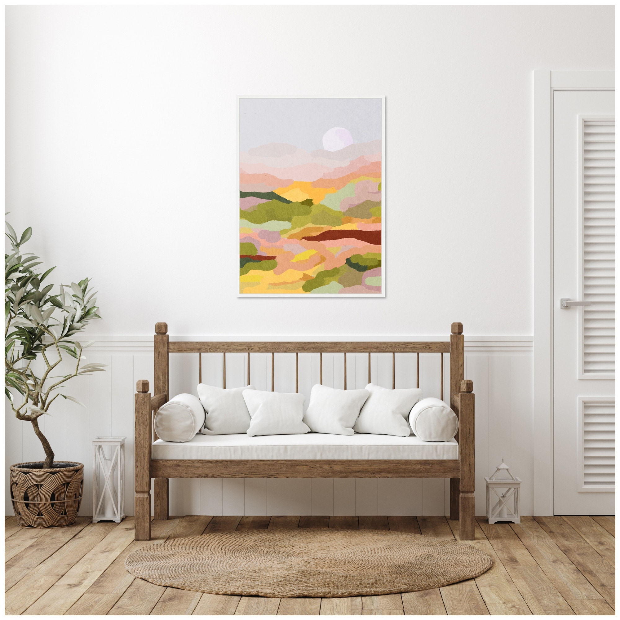 Kate and Laurel Sylvie Beautiful Landscape Framed Canvas by July Art Prints