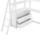preview thumbnail 14 of 12, Minimalist Style Twin Size Loft Bed with Sloping Ladder,Built-in Desk and Shelves with Two Drawers,Safety Guard Rails