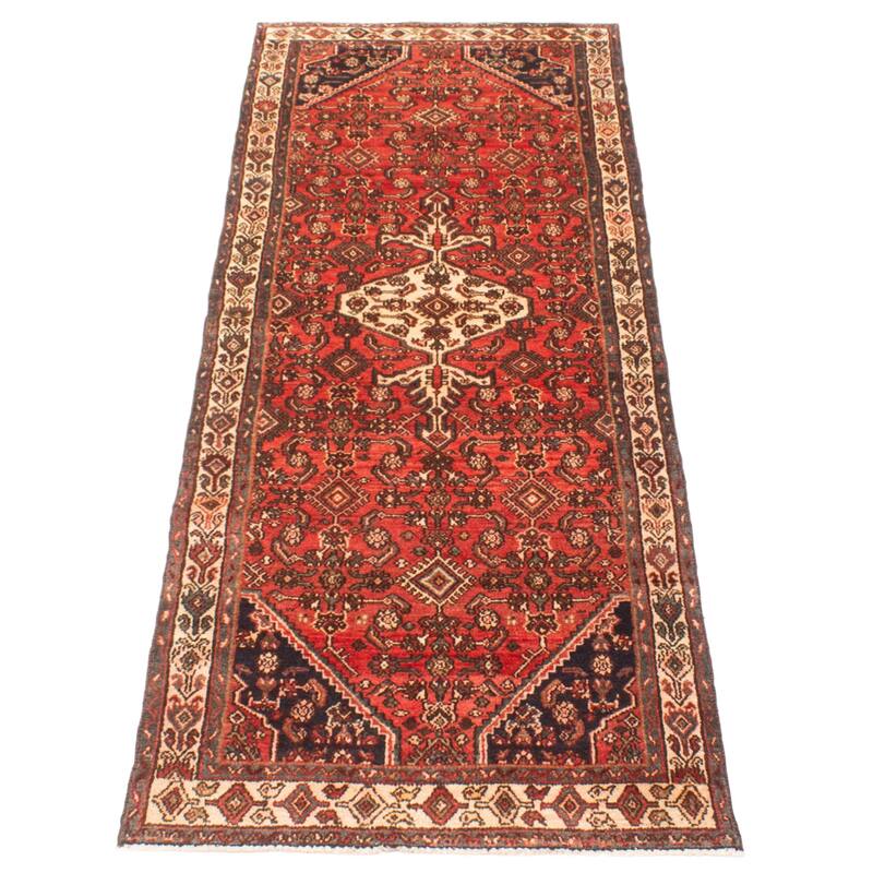 ECARPETGALLERY Hand-knotted Andelz Red Wool Rug - 3'1 x 9'0