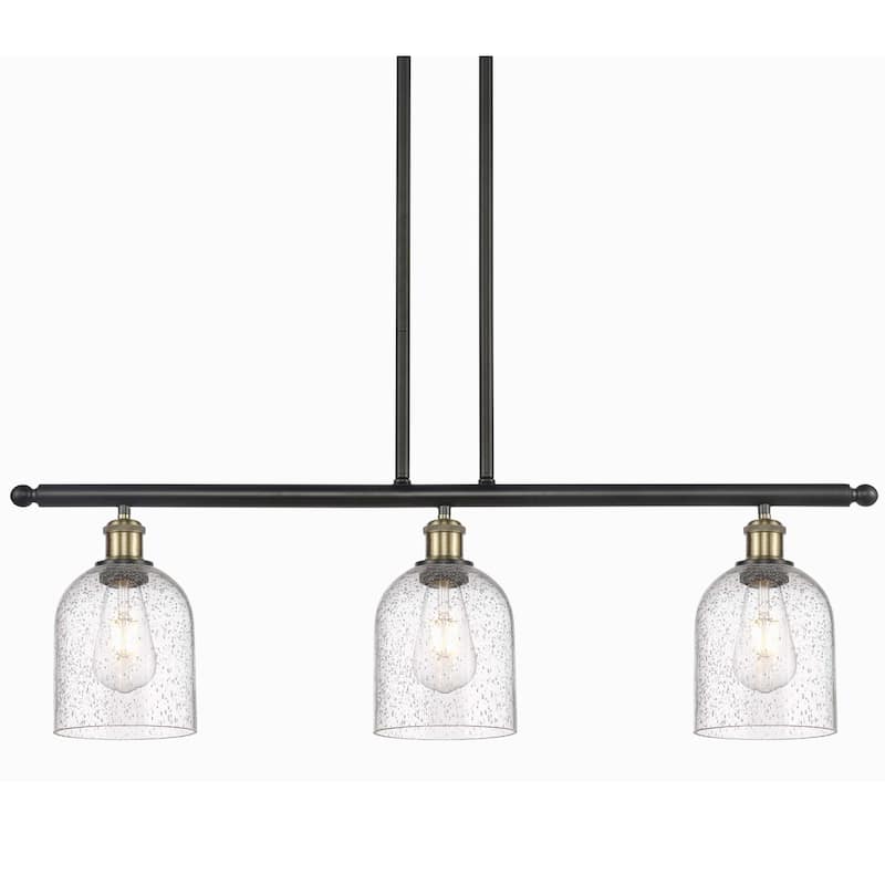 Innovations Lighting 516-3I-10-36 Bella Pendant Bella 3 Light 36" Wide - Black Antique Brass / Seedy