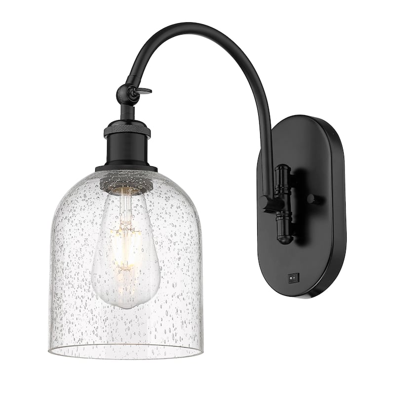 Innovations Lighting 518-1W-13-6 Bella Sconce Bella 13" Tall Wall - Matte Black / Seedy