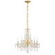 preview thumbnail 2 of 7, Maria Theresa 5 Light Clear Crystal Gold Mini Chandelier - 20'' W x 19'' H