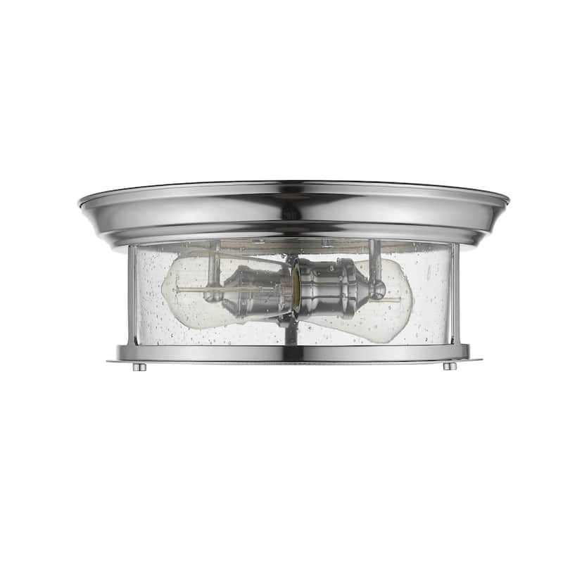 Bellevue Hughen 2 Light 14" Wide Flush Mount Drum Ceiling Fixture