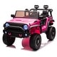 preview thumbnail 21 of 98, Kids Dual Speed Ride-On Car with Bluetooth Remote, Shock Absorbers & Fun Music Pink