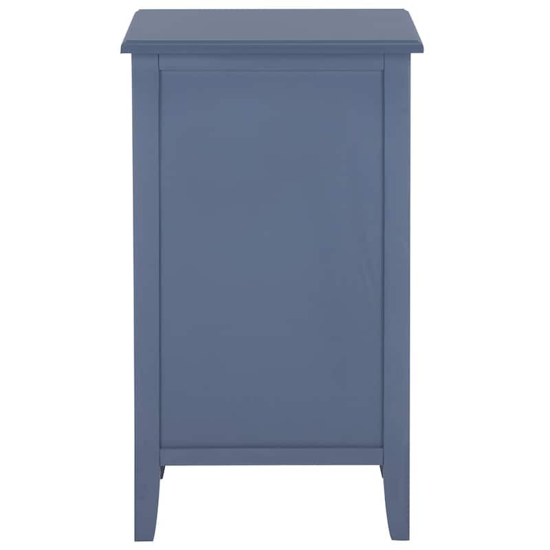 SAFAVIEH Helma Distressed Black Drawer Storage Side Table - 15" x 11.8" x 27.6" - 15"W x 12"D x 26"H