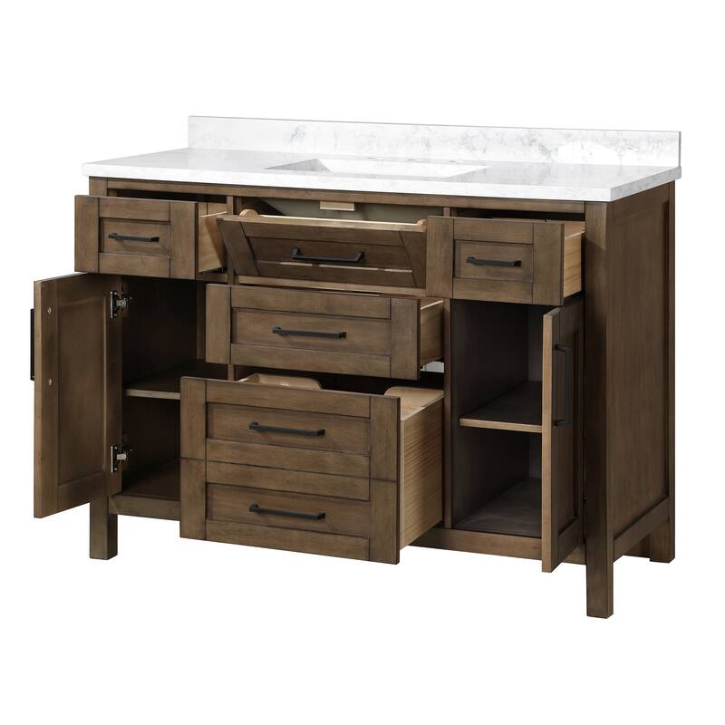 OVE Decors Tahoe 48 in. Almond Latte Vanity with 1 Mirror included
