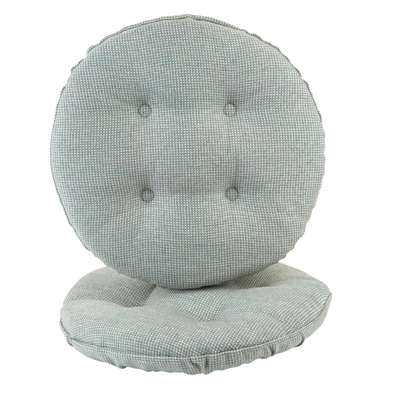Klear Vu Omega Tufted Barstool Cushion Set - Set of 2 - Spa