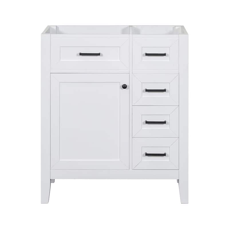 30" Solid Bathroom Vanity with Sink Set, Bathroom Cabinet with Drawers
