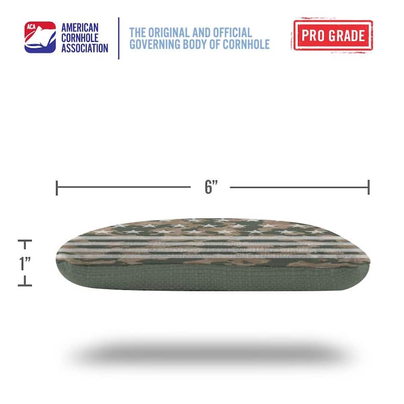 American Flag Camouflage Green Dual Sided Cornhole Bags