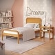 preview thumbnail 1 of 7, Pkolino Curva Rattan Twin Bed - FSC Certifed Solid Wood - Natural