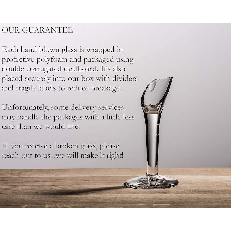 Dos Suenos Hand Blown Mexican Drinking Glasses - Set of 6 Confetti Rock Design Glasses (14 oz each)