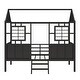 preview thumbnail 15 of 16, Playhouse Design Metal Low Loft House Bed with Roof
