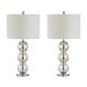 preview thumbnail 7 of 63, JONATHAN Y Ella 27" Glass Triple-Sphere LED Table Lamp, Mercury Silver/Chrome (Set of 2)