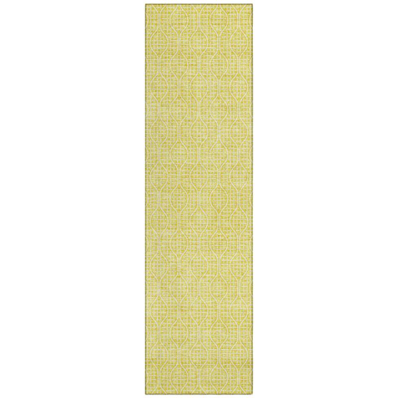 Machine Washable Indoor/ Outdoor Chantille Criss Cross Geo Rug
