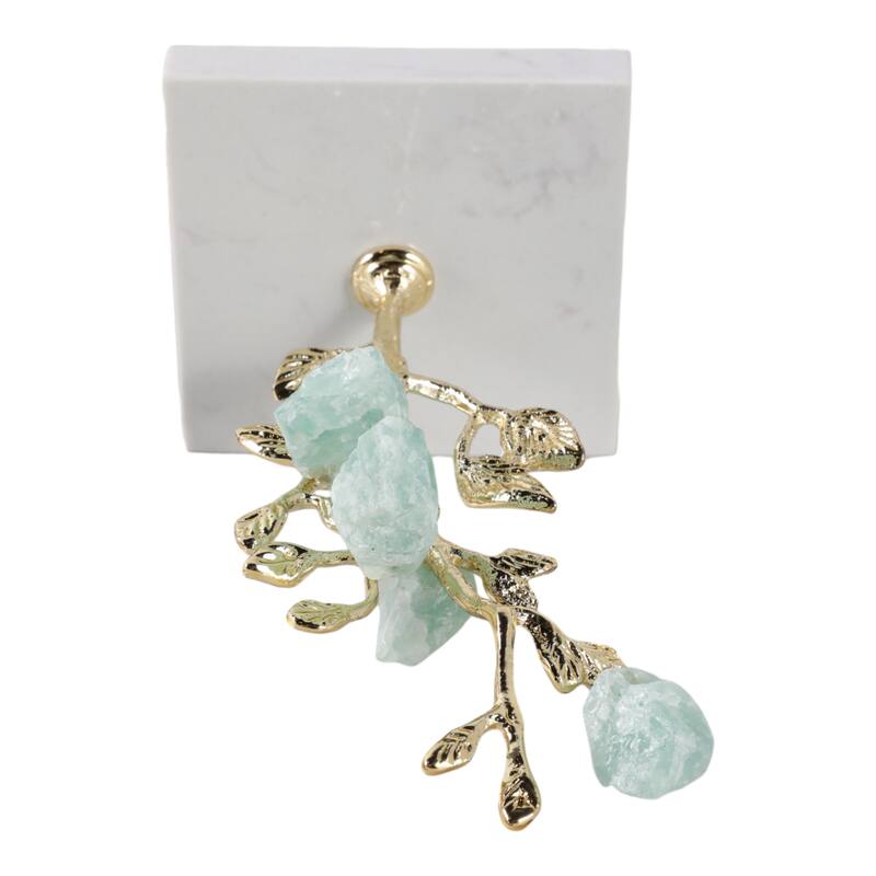 Metal Tree Sculpture on Marble Base Charming Living Room, Office, Home Decor