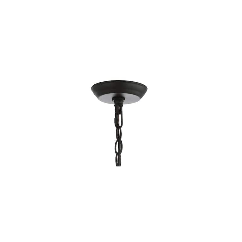 Lotus 19.5" 10-Light Adjustable Iron Modern Industrial Sputnik LED Chandelier, Black by JONATHAN Y