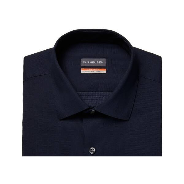 van heusen classic fit dress shirt VAN HEUSEN Mens Classic fit Dress Shirt XXXL 19 in 36-37 Steel Grey So –  Bristol Apparel Co