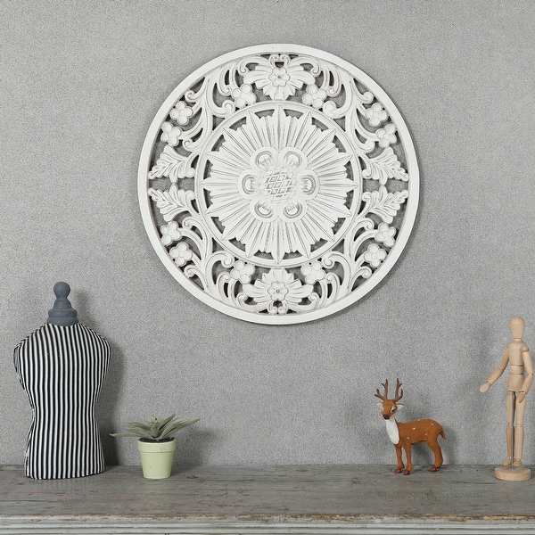 Circular Off-White Wall Decor. Opens flyout.