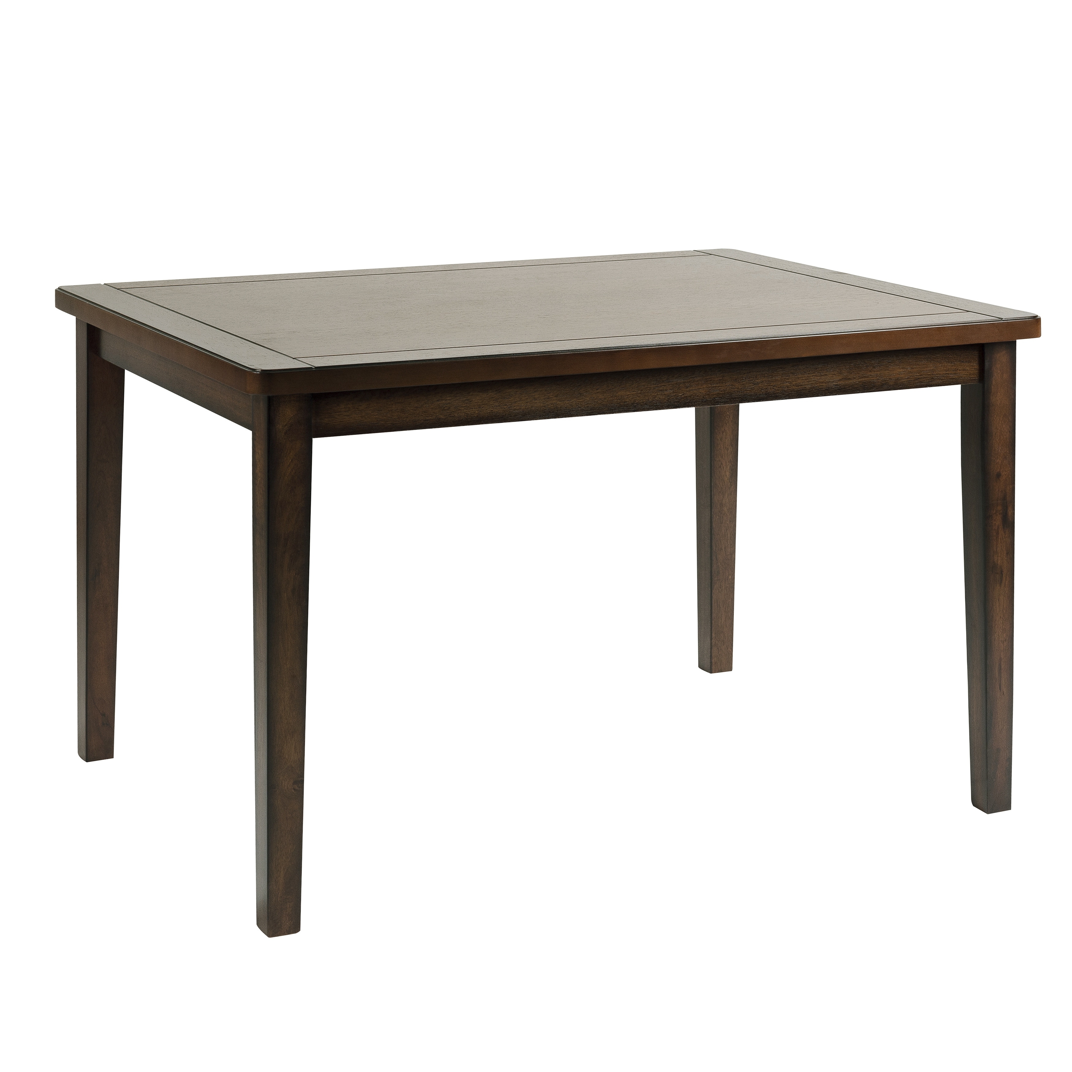 Dining Set Table with 4 Chairs Faux Leather Upholstery Wooden