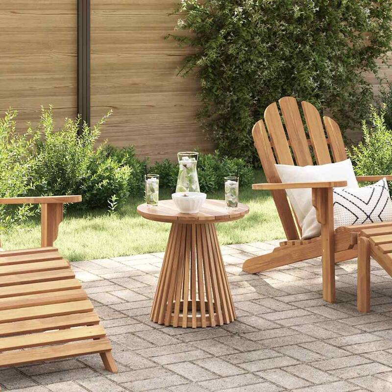 vidaXL Garden Table Brown Solid teak wood - Brown Ø50 x 49.5 cm